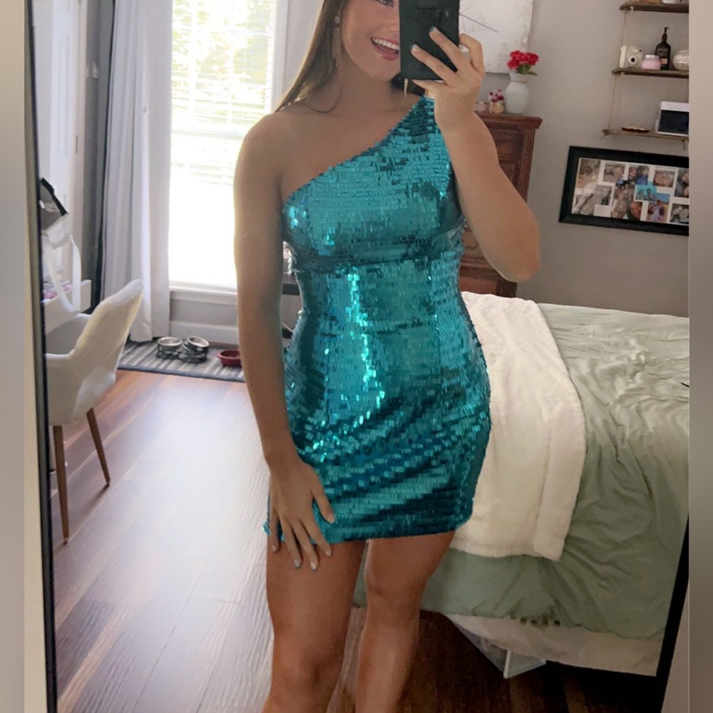 Sparkly blue dress